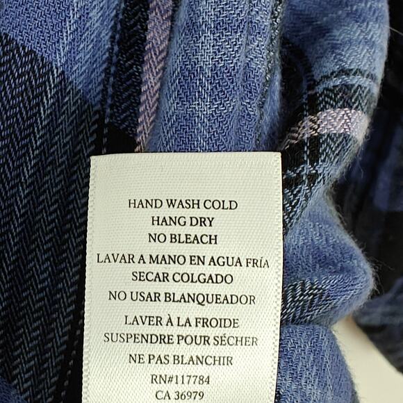 Rails Hunter Plaid Shirt Women's Size Large Midnight Blue Pink Soft Cozy Flannel - Picture 8 of 9